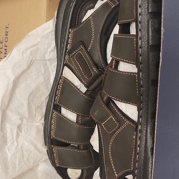 Rockport Darwin Fishermen Brown ll Lea - Picture 6 of 8